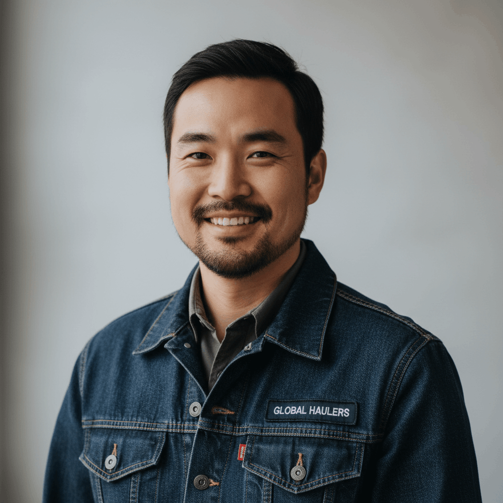 Smiling Asian man in his 30s — GoGedit driver